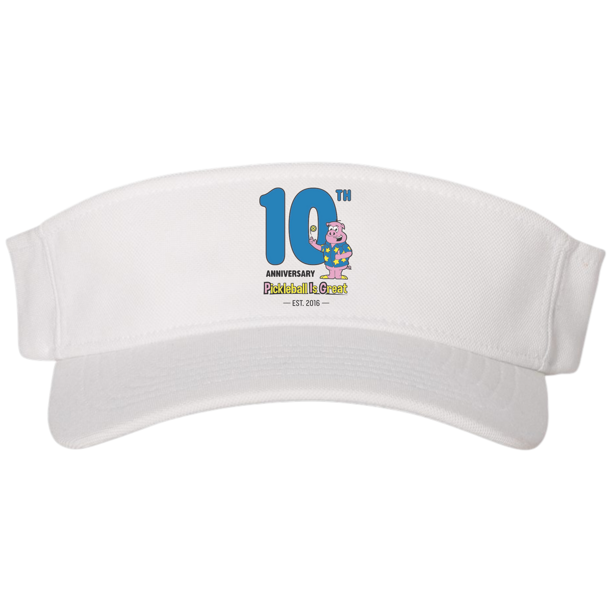 PIG Unisex Perforated Performance Visor 10th Anniversary Logo
