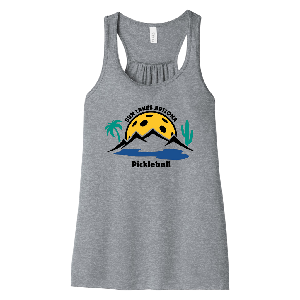 Sun Lakes Womens Flowy Racerbacks Large Logo
