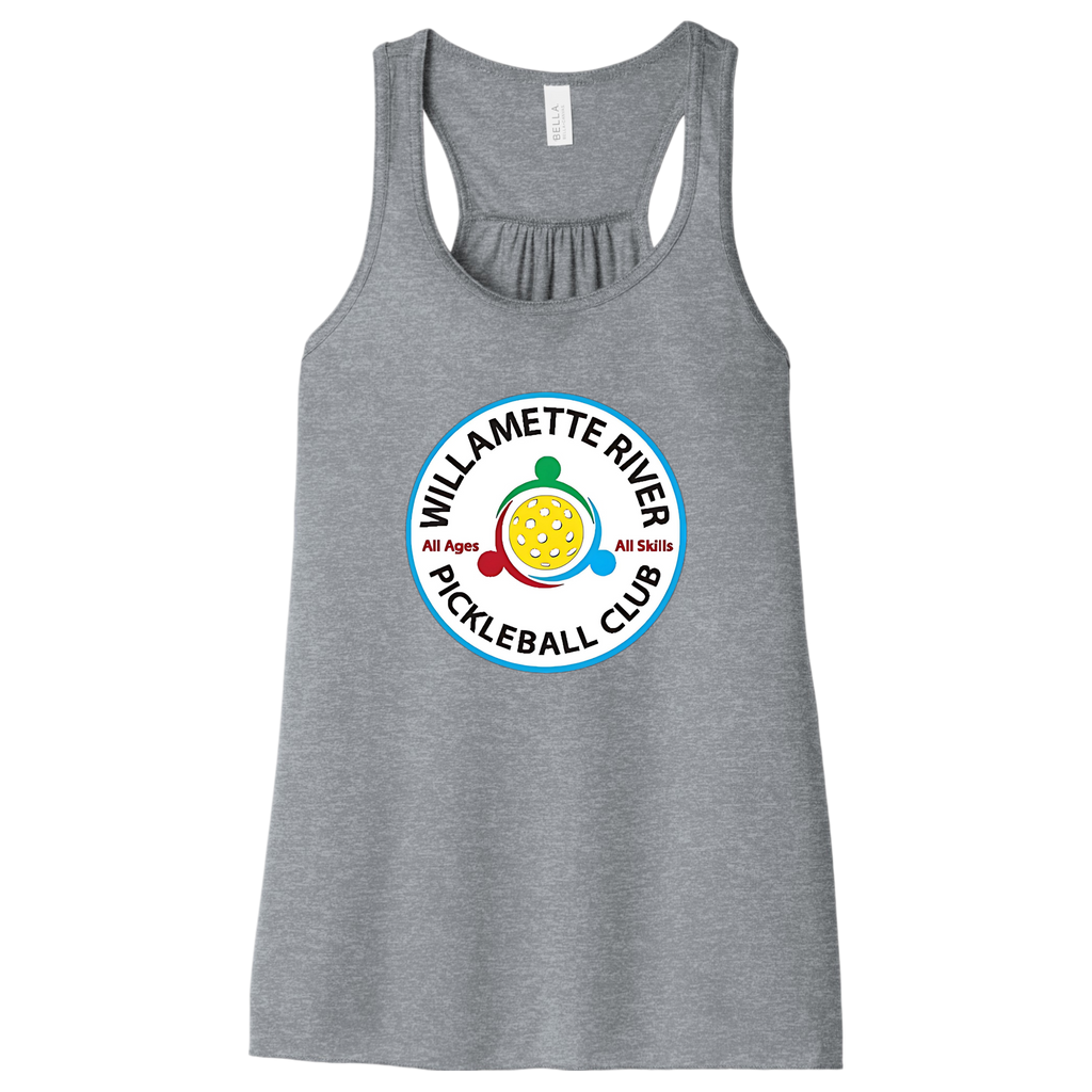 Willamette Womens Flowy Racerback Tank Large Logo