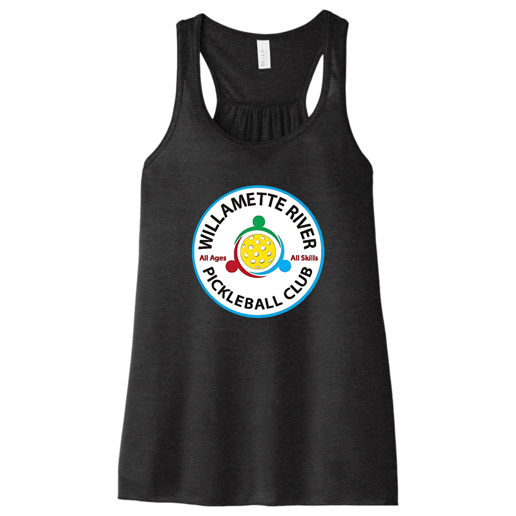 Willamette Womens Flowy Racerback Tank Large Logo