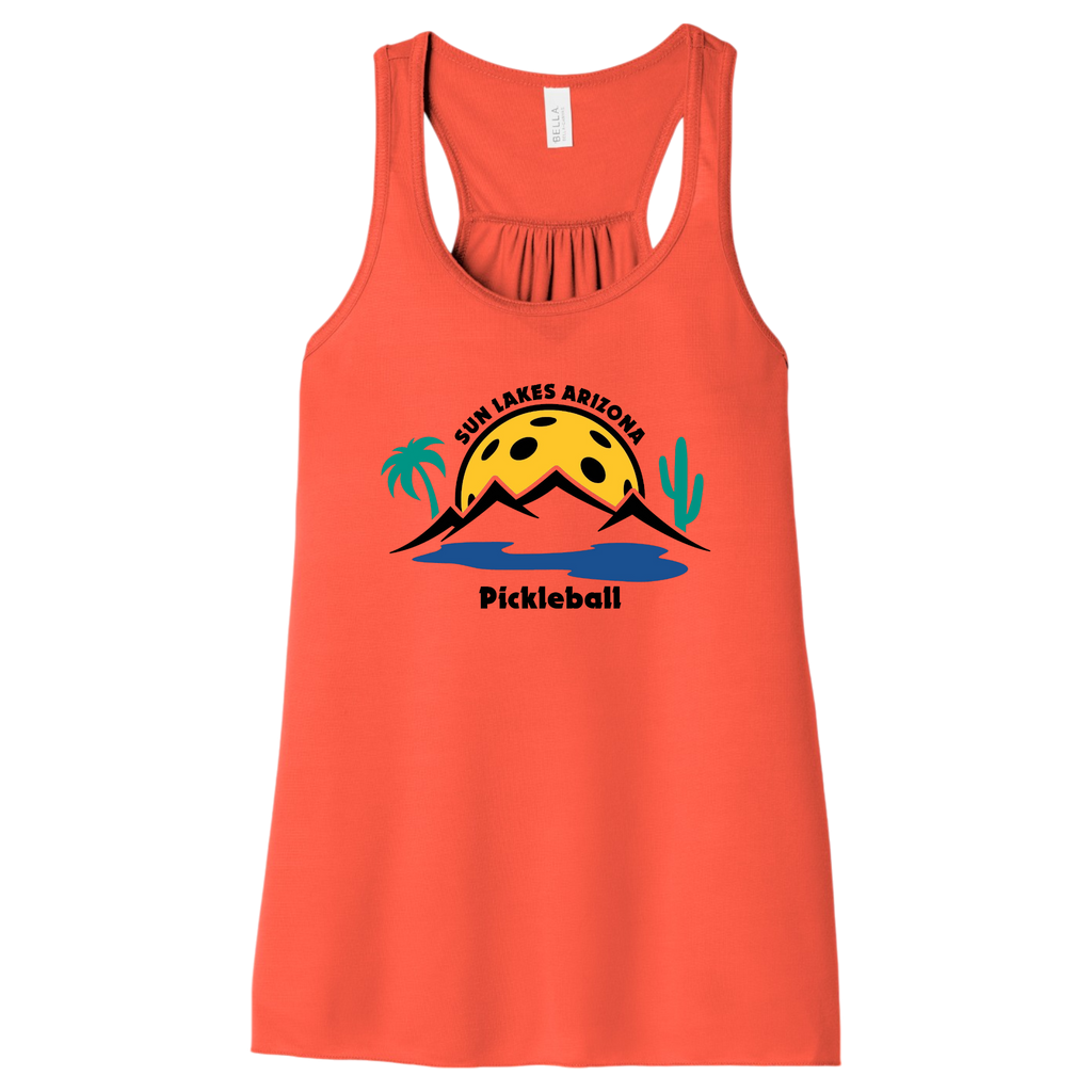 Sun Lakes Womens Flowy Racerbacks Large Logo