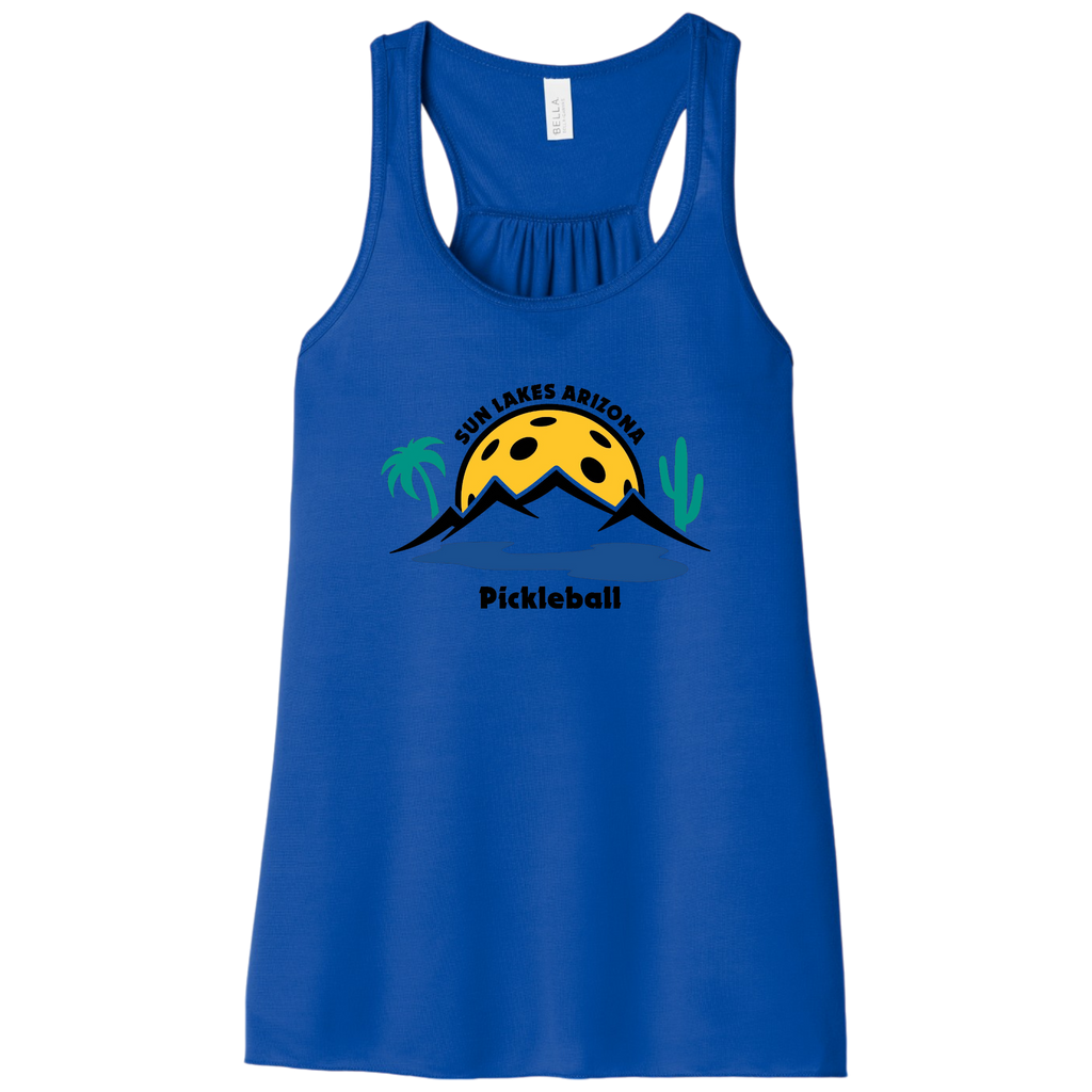 Sun Lakes Womens Flowy Racerbacks Large Logo