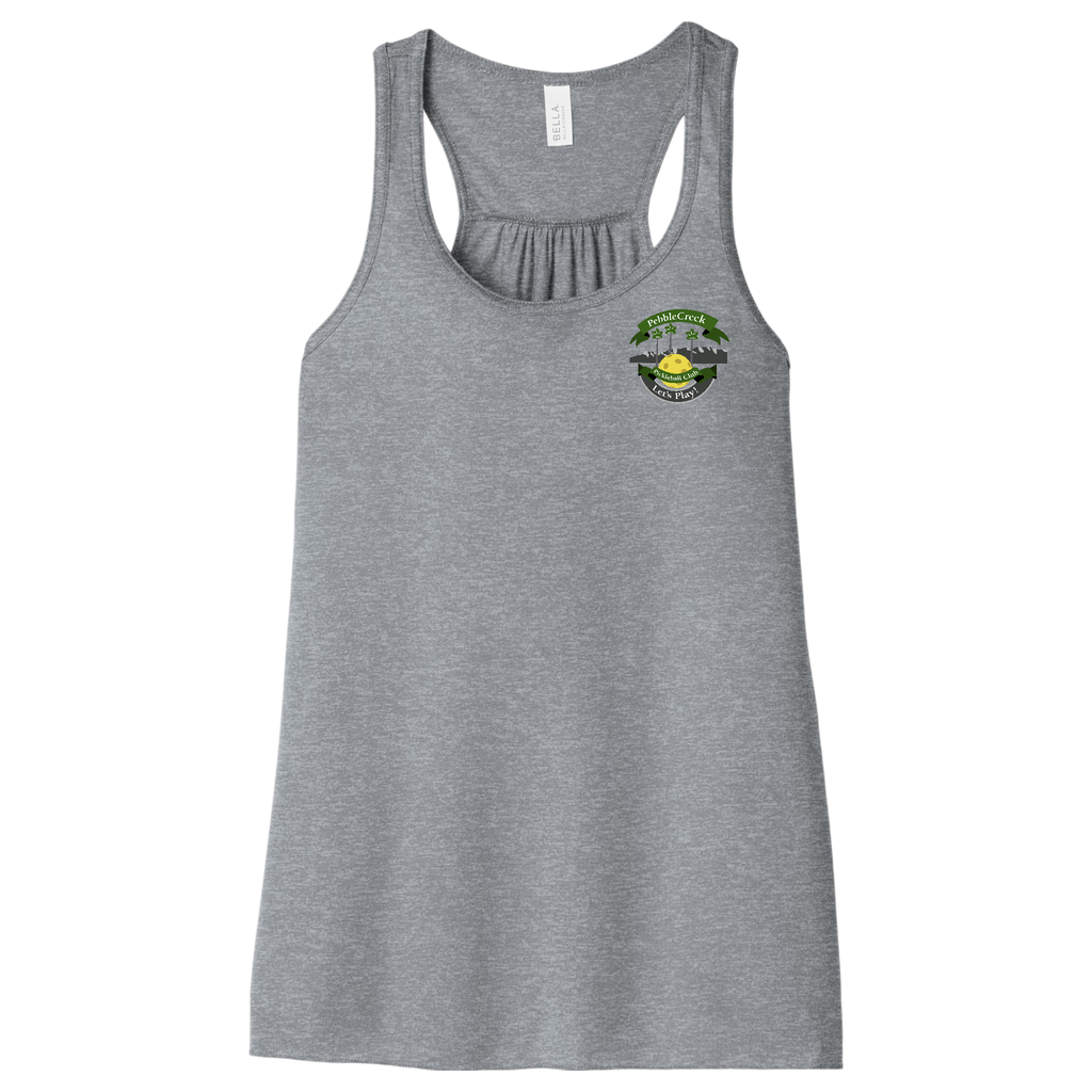 PebbleCreek Womens Flowy Racerbacks Small Main Logo