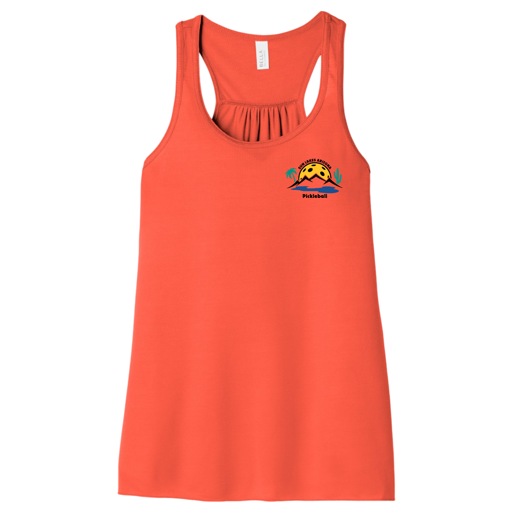 Sun Lakes Womens Flowy Racerbacks Small Logo