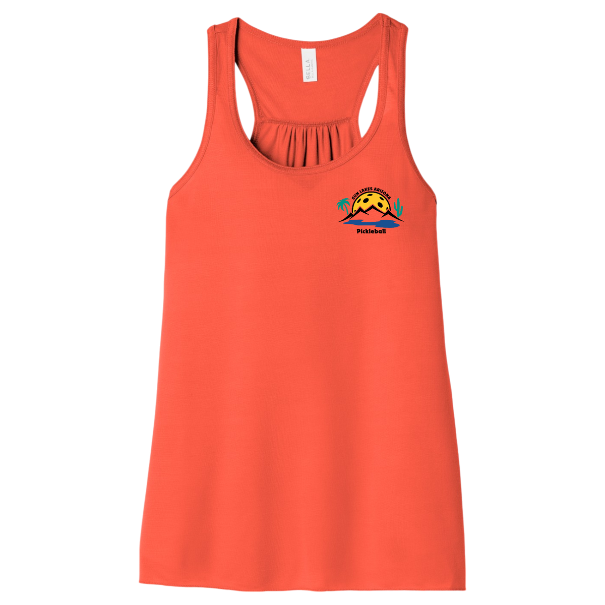 Sun Lakes Womens Flowy Racerbacks Small Logo