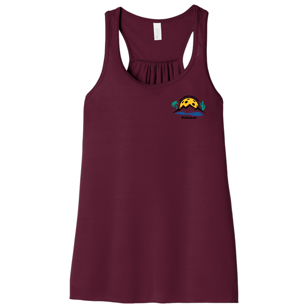 Sun Lakes Womens Flowy Racerbacks Small Logo