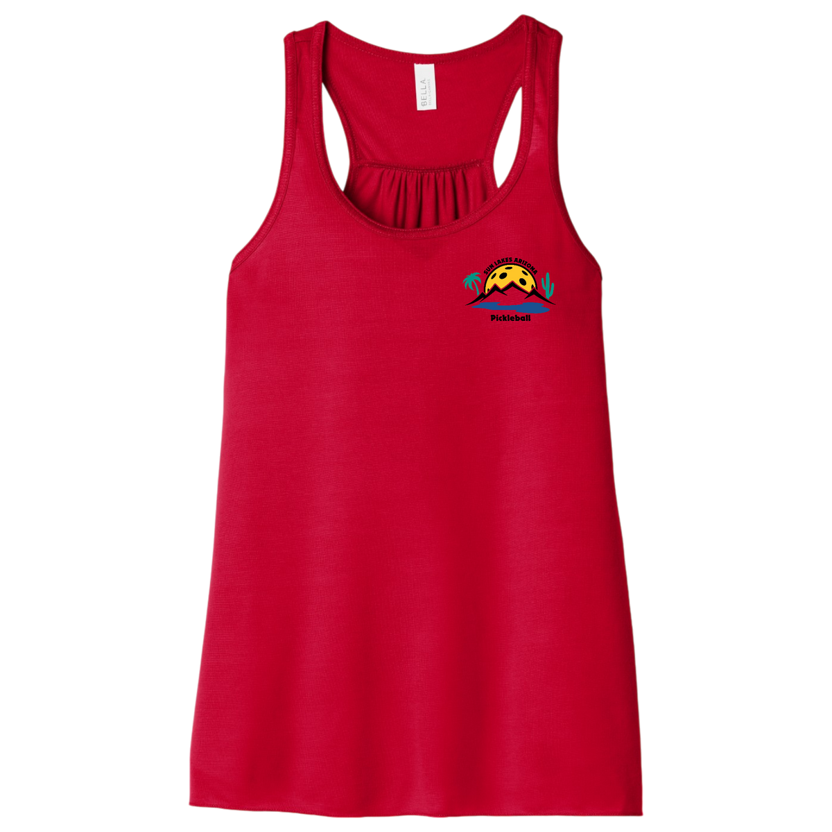 Sun Lakes Womens Flowy Racerbacks Small Logo
