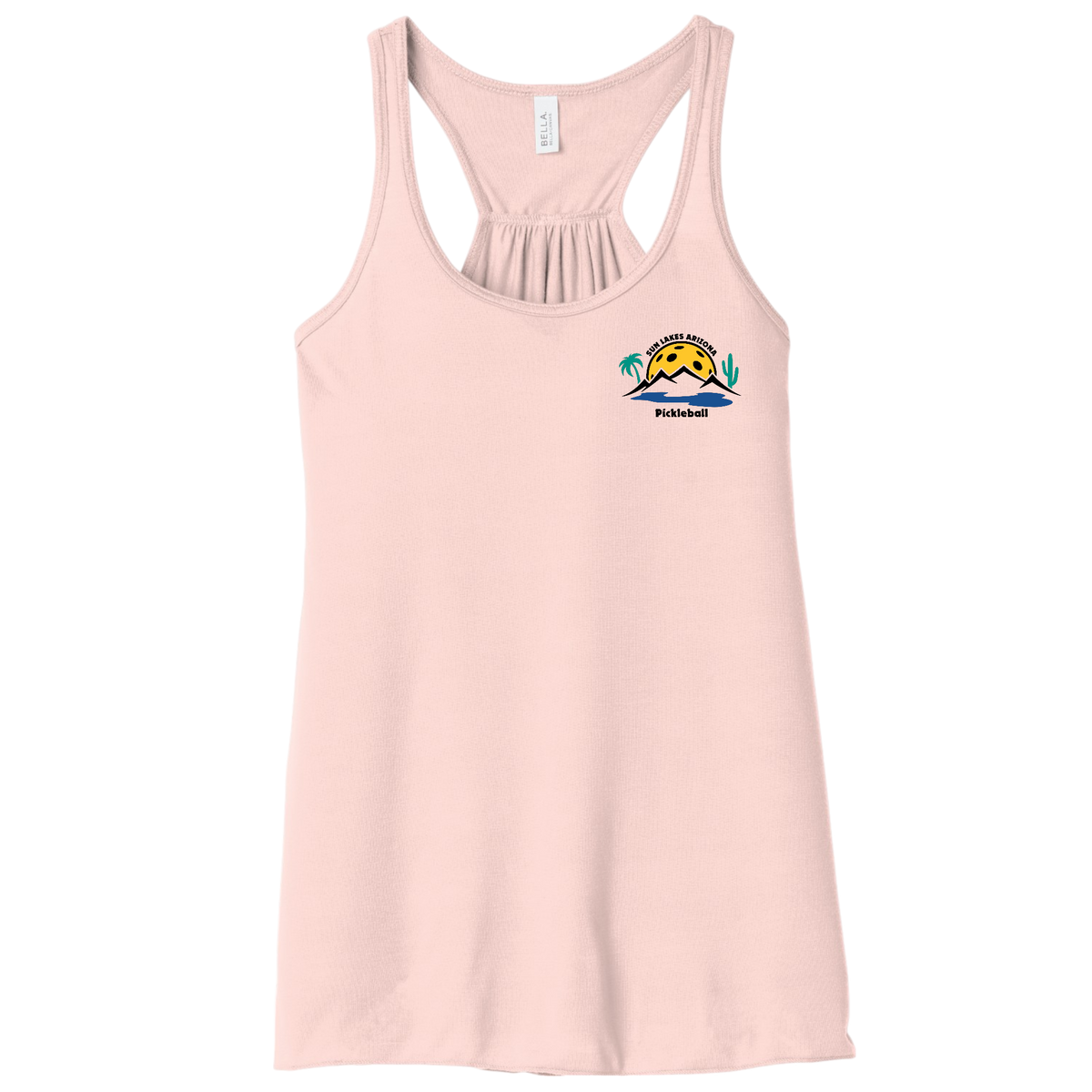 Sun Lakes Womens Flowy Racerbacks Small Logo