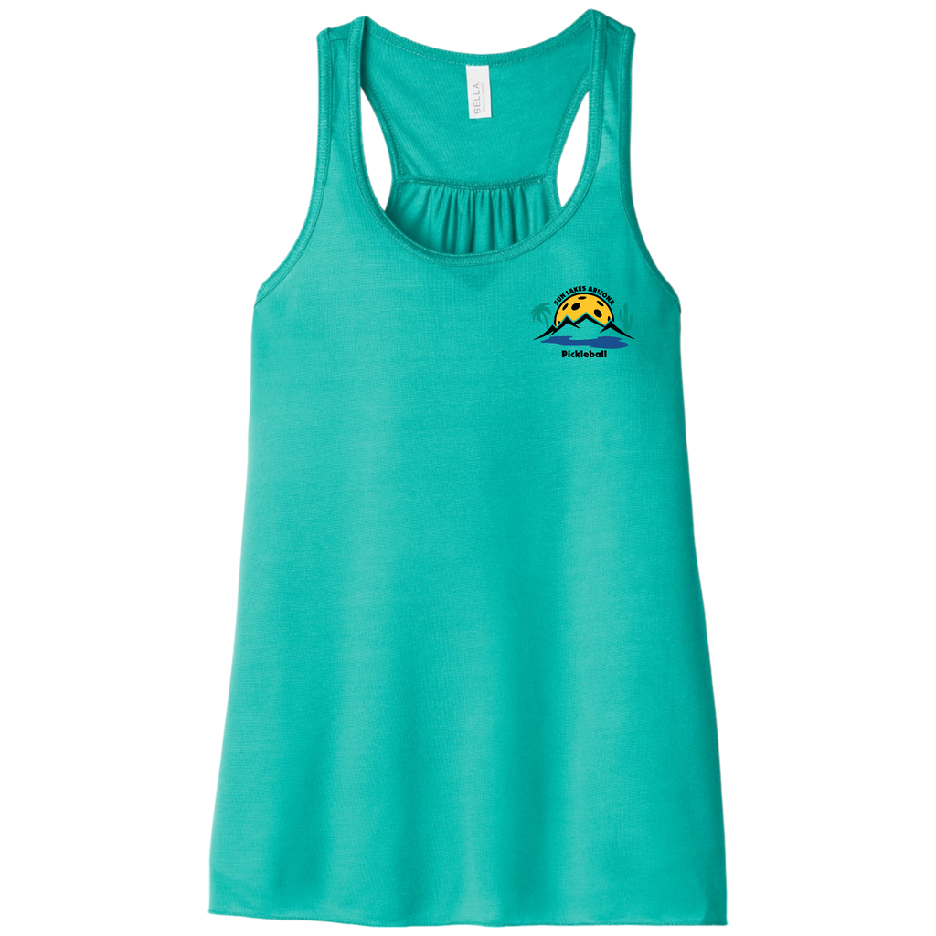 Sun Lakes Womens Flowy Racerbacks Small Logo