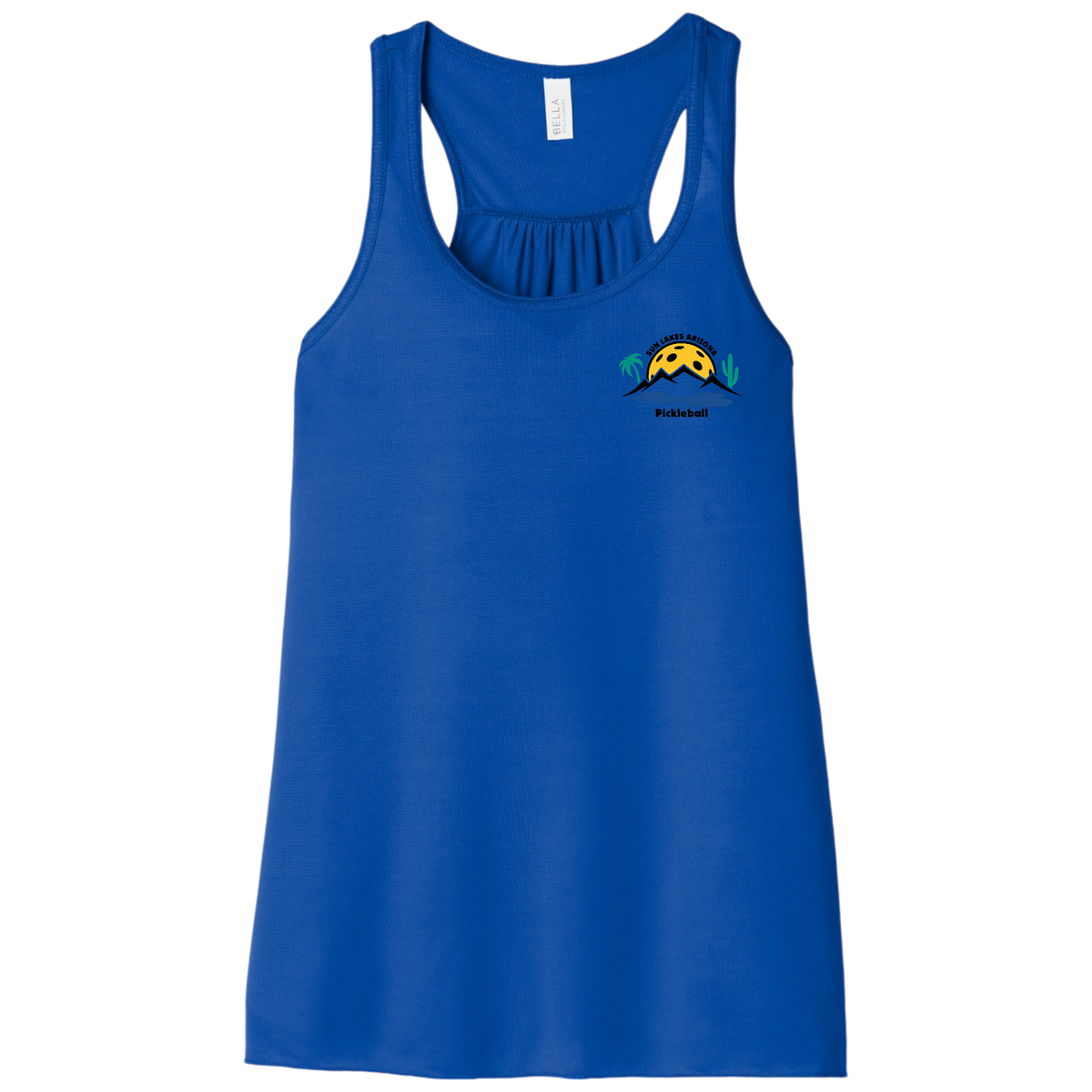 Sun Lakes Womens Flowy Racerbacks Small Logo
