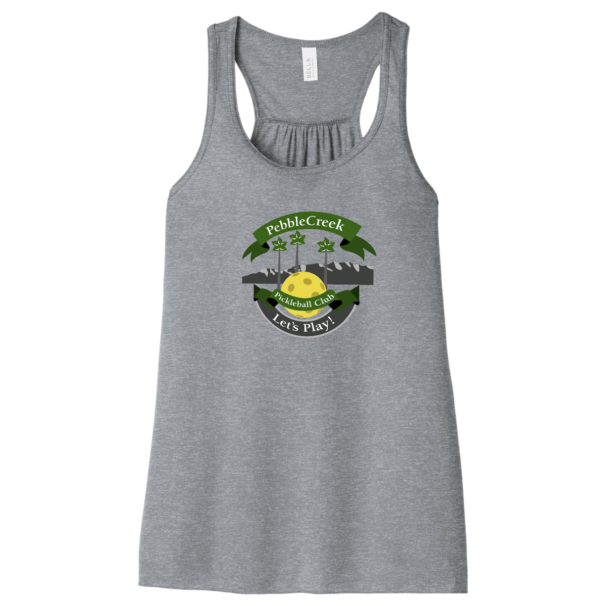 PebbleCreek Womens Flowy Racerbacks Large Main Logo