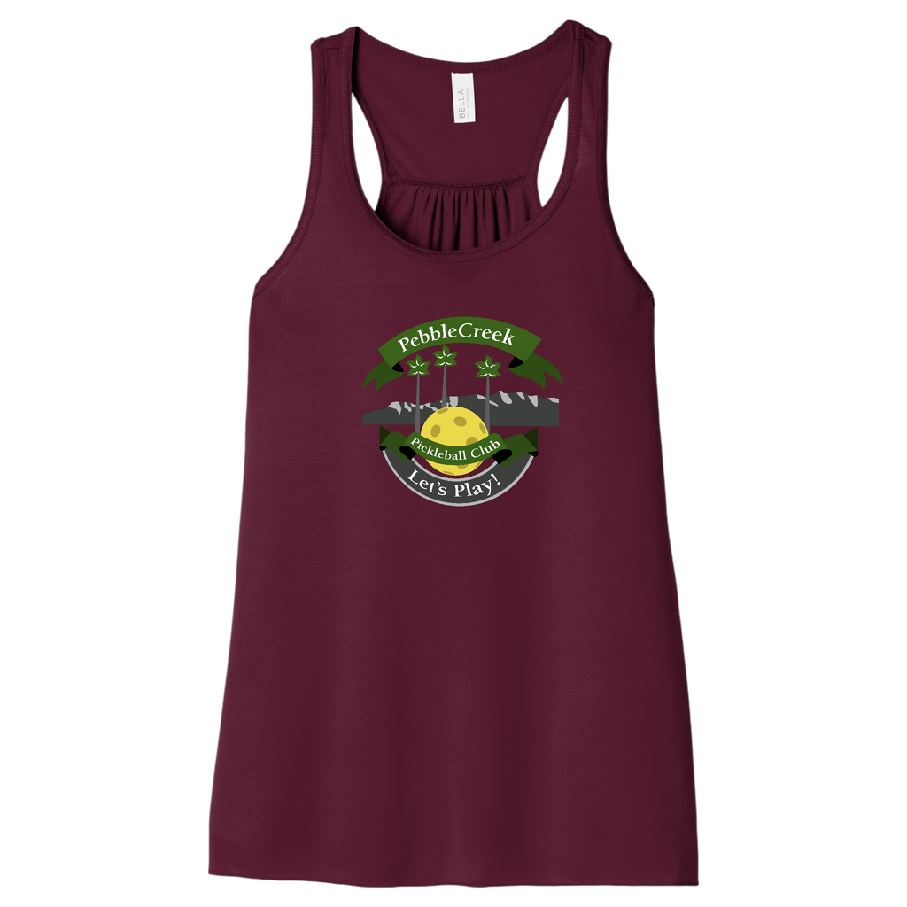 PebbleCreek Womens Flowy Racerbacks Large Main Logo