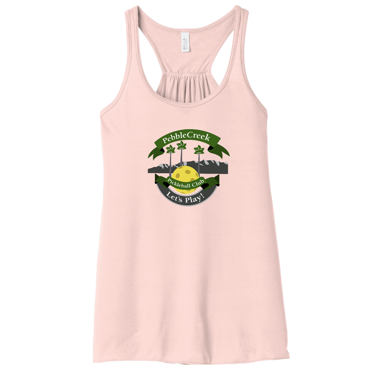PebbleCreek Womens Flowy Racerbacks Large Main Logo