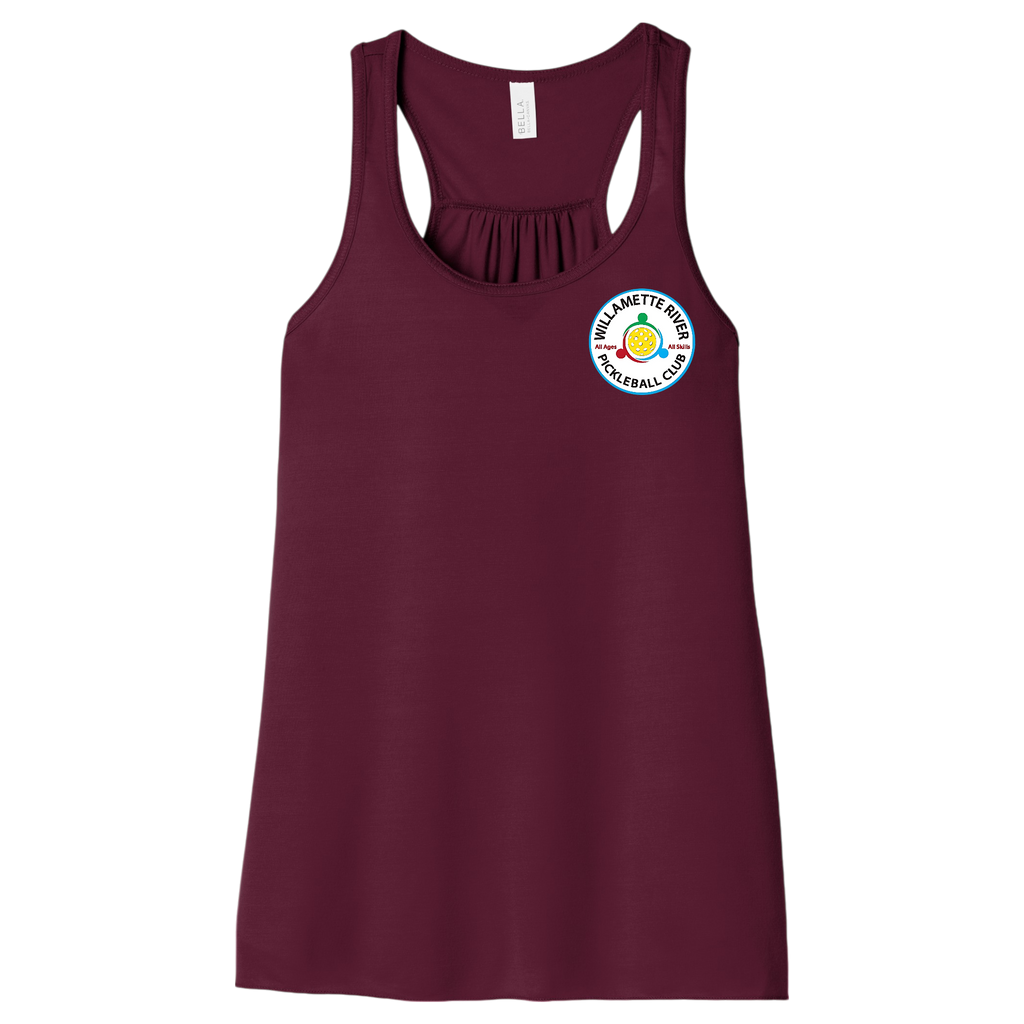 Willamette Womens Flowy Racerback Tank Small Logo