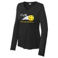 CVR Womens Performance Long Sleeve V Neck Shirt Large Logo