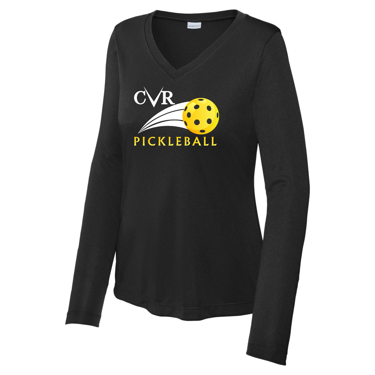 CVR Womens Performance Long Sleeve V Neck Shirt Large Logo