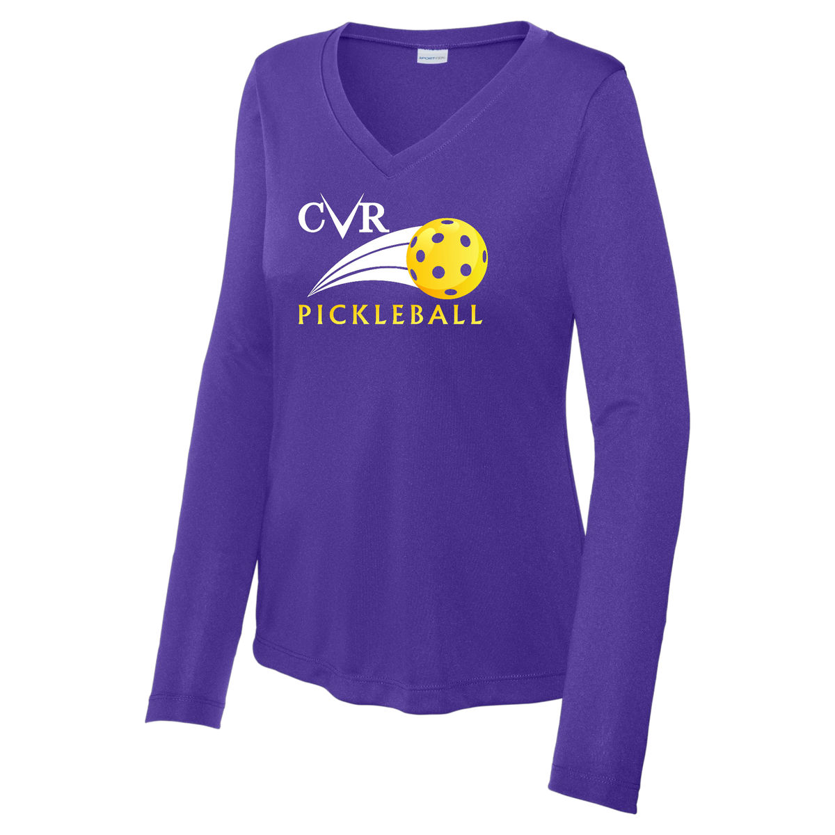 CVR Womens Performance Long Sleeve V Neck Shirt Large Logo