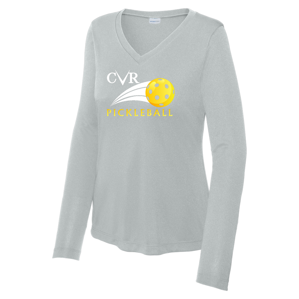 CVR Womens Performance Long Sleeve V Neck Shirt Large Logo