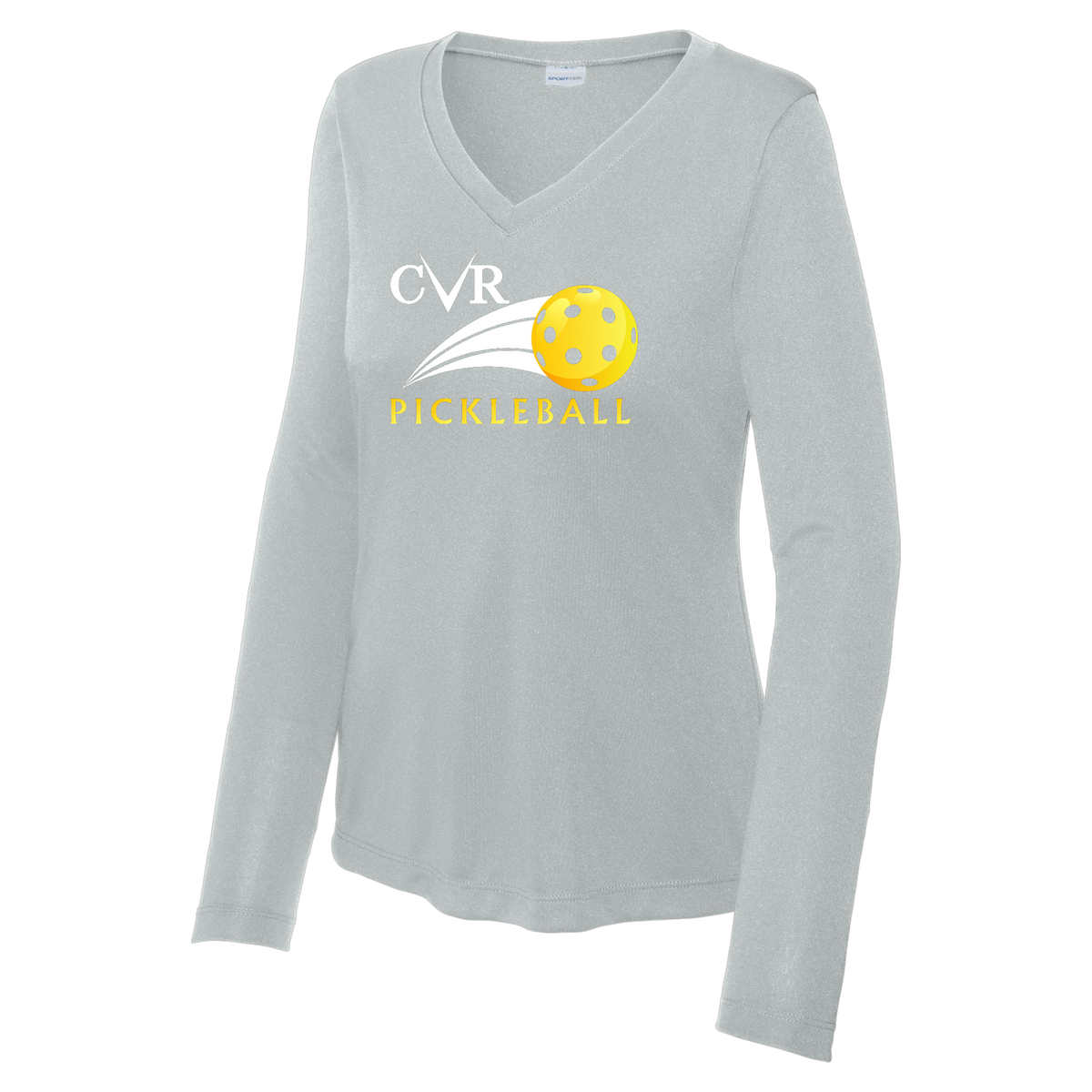 CVR Womens Performance Long Sleeve V Neck Shirt Large Logo