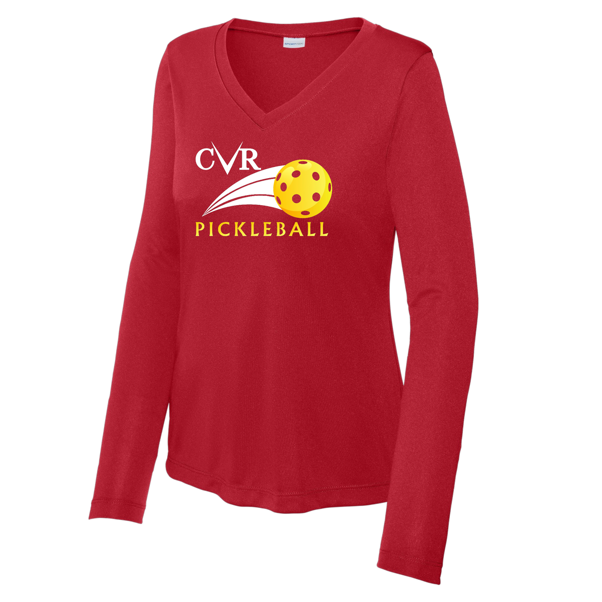 CVR Womens Performance Long Sleeve V Neck Shirt Large Logo