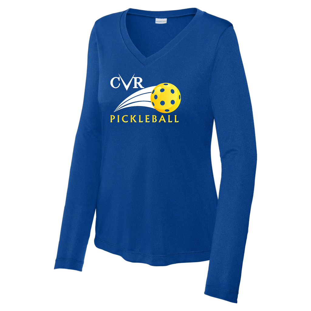 CVR Womens Performance Long Sleeve V Neck Shirt Large Logo