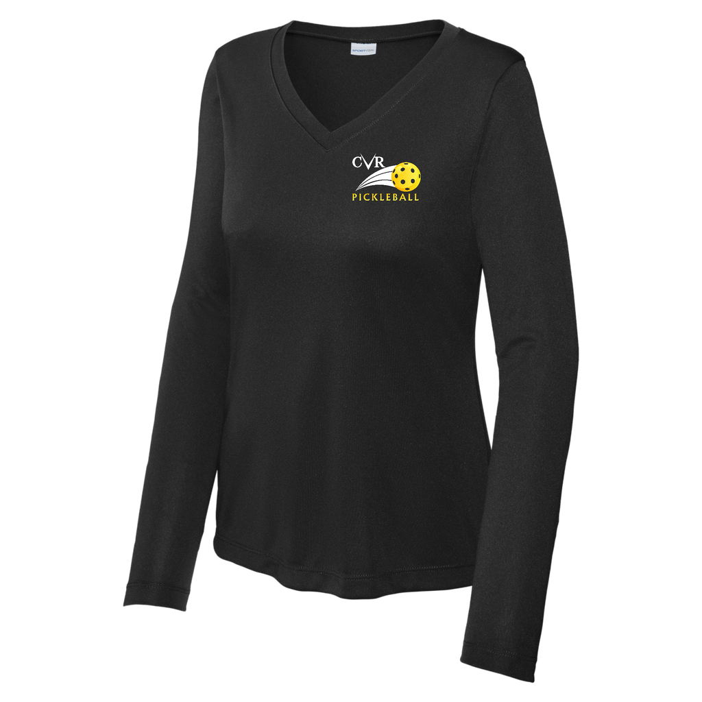 CVR Womens Performance Long Sleeve V Neck Shirt Small Logo