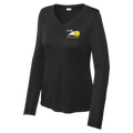 CVR Womens Performance Long Sleeve V Neck Shirt Small Logo