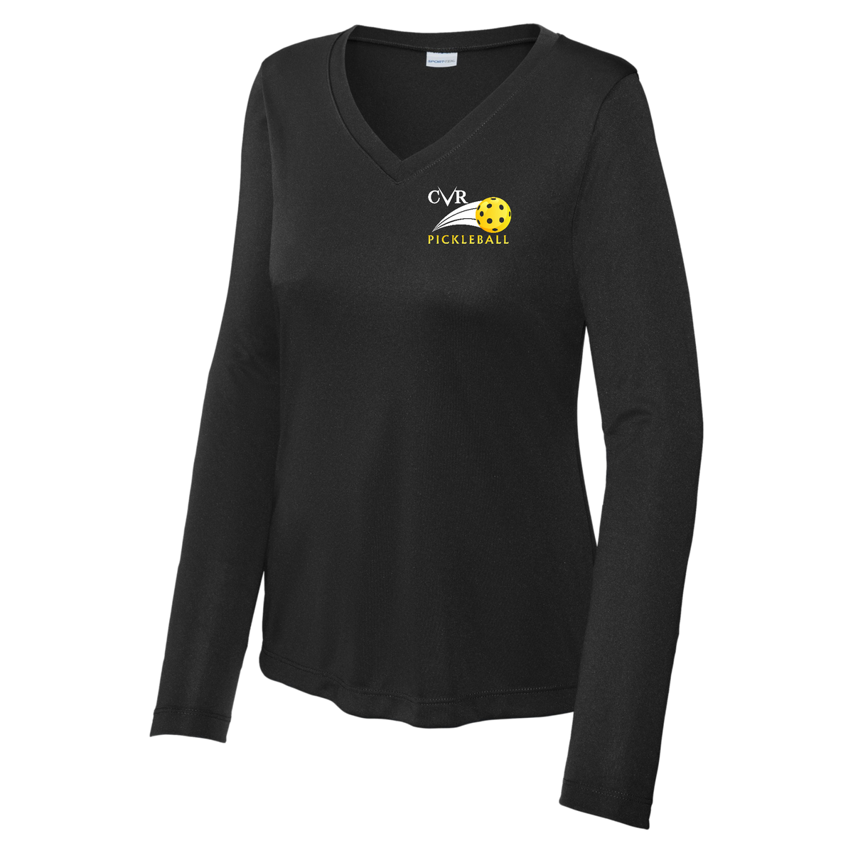 CVR Womens Performance Long Sleeve V Neck Shirt Small Logo