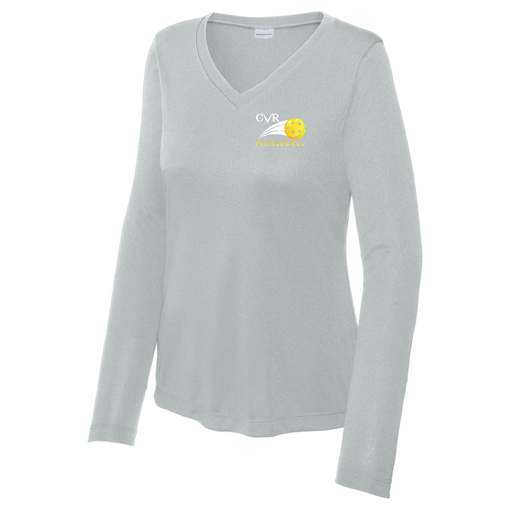 CVR Womens Performance Long Sleeve V Neck Shirt Small Logo