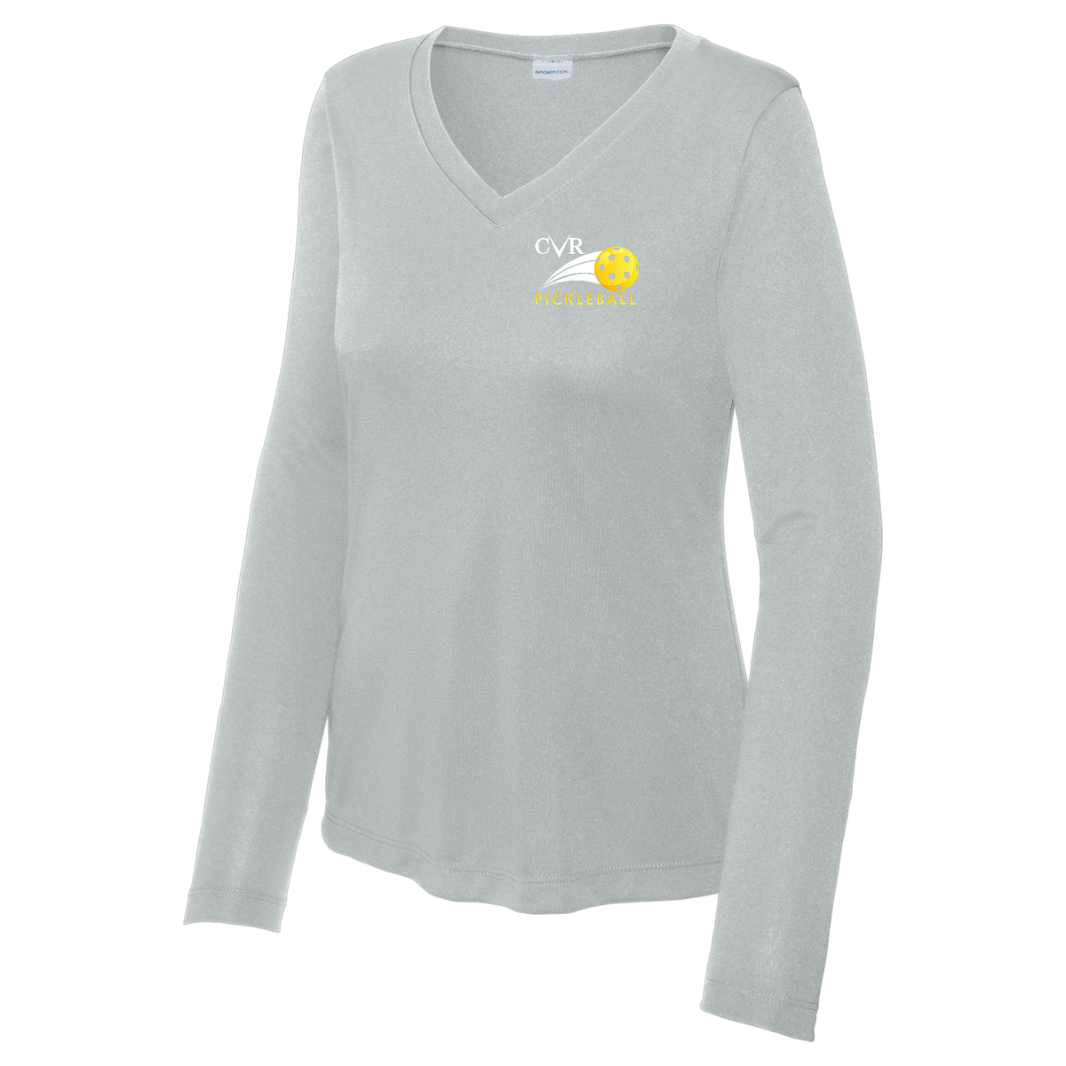 CVR Womens Performance Long Sleeve V Neck Shirt Small Logo