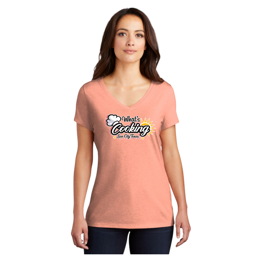 Women's V-Neck T-Shirt Large Logo