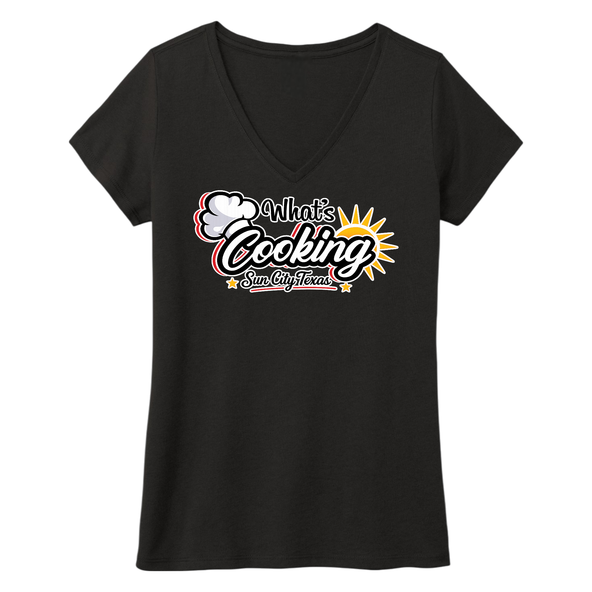 Women's V-Neck T-Shirt Large Logo