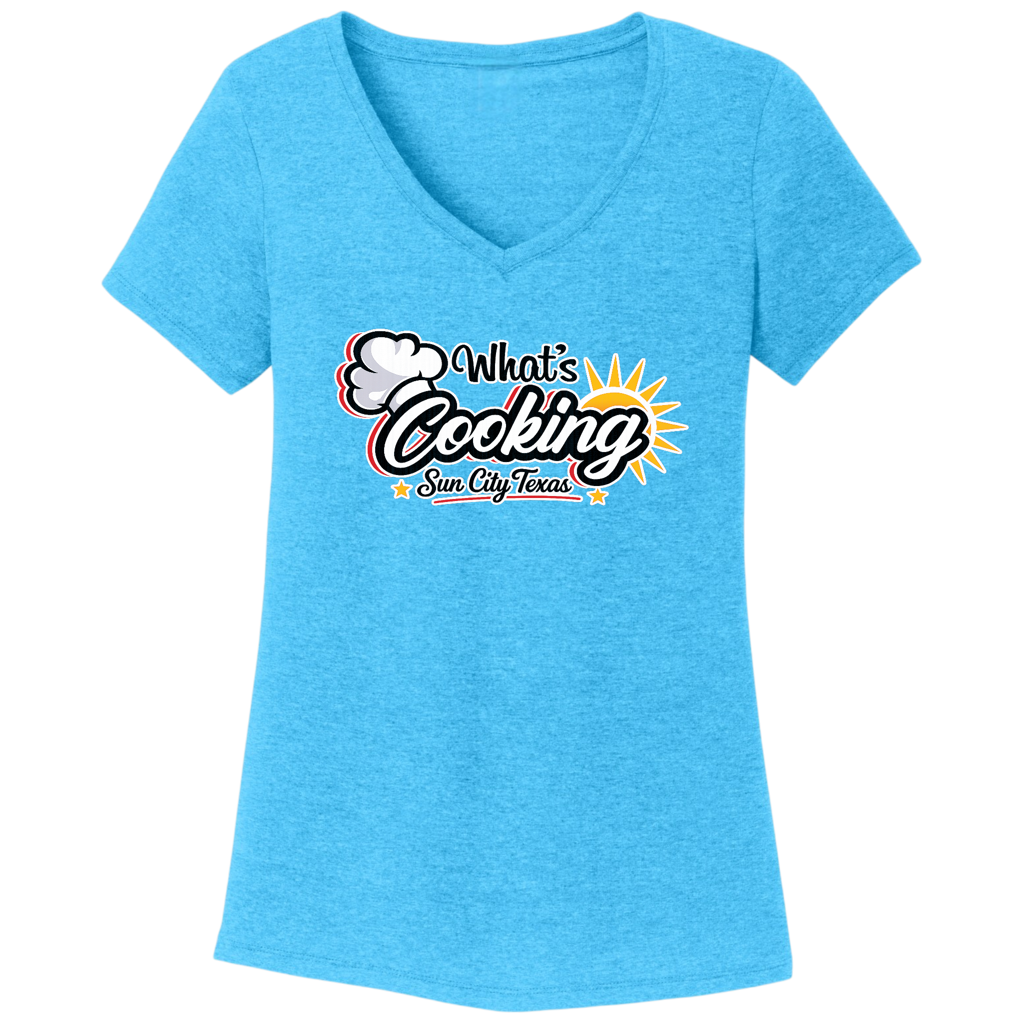 Women's V-Neck T-Shirt Large Logo