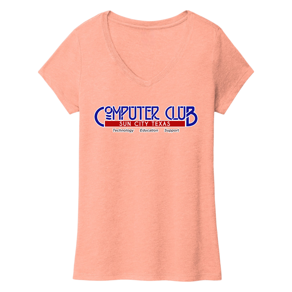 Computer Club Women's V-Neck T-Shirt Large Logo