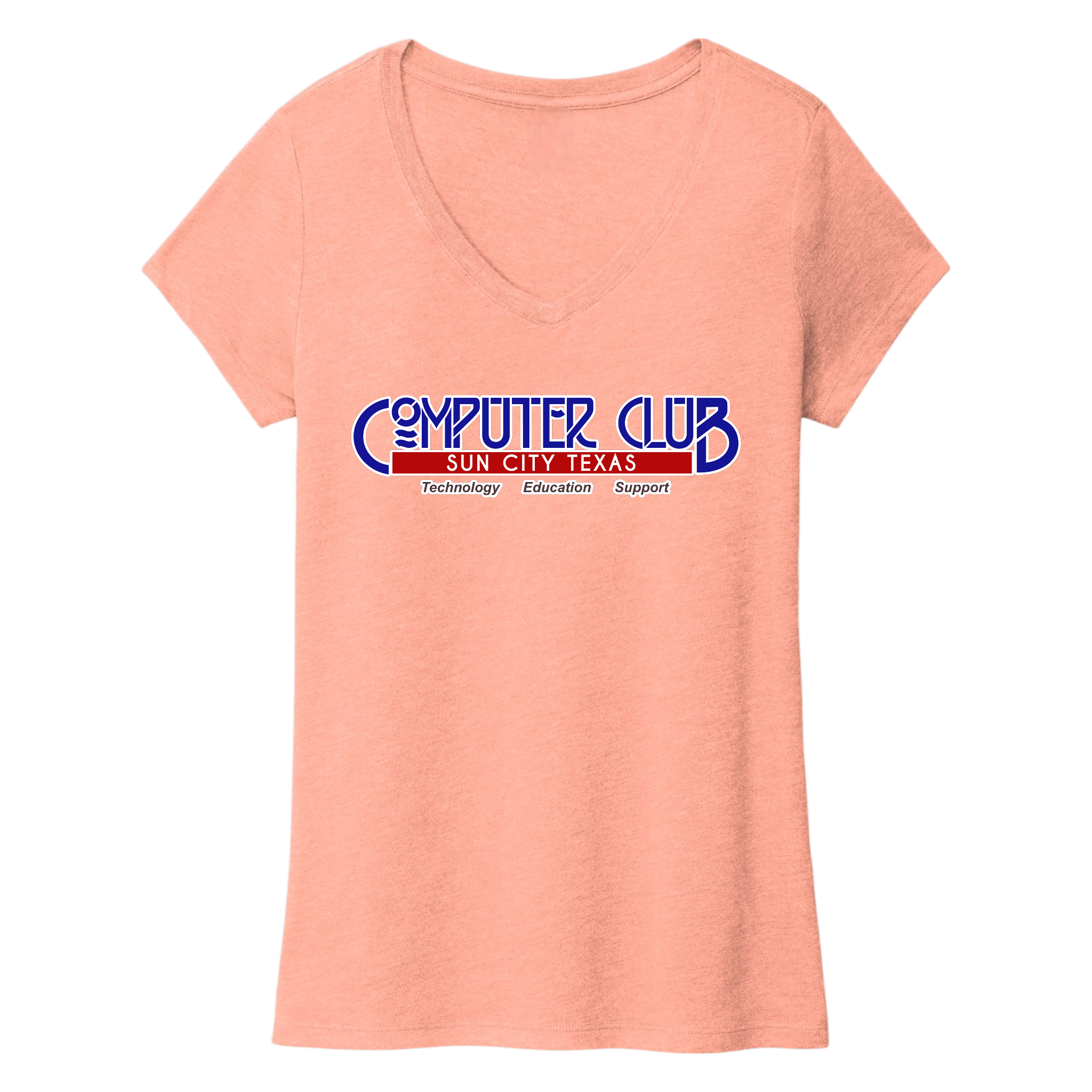 Computer Club Women's V-Neck T-Shirt Large Logo