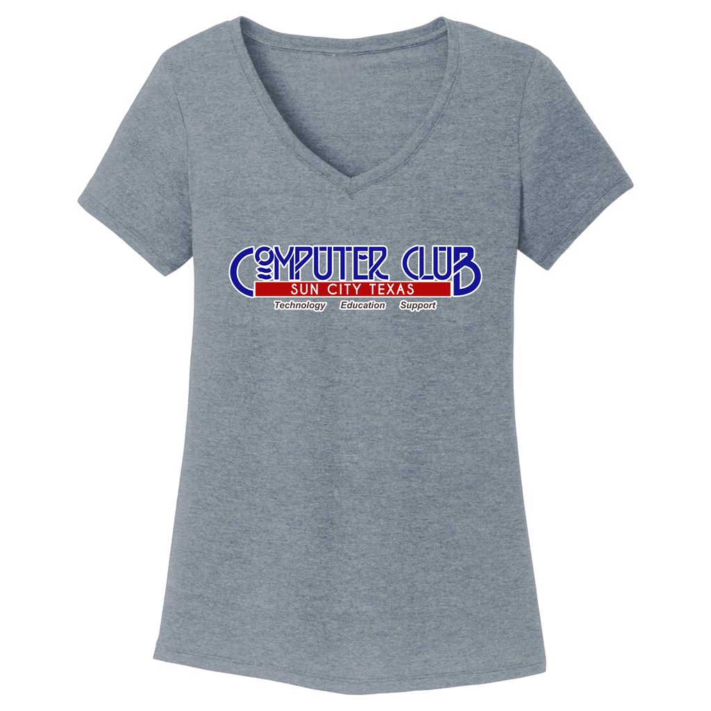 Computer Club Women's V-Neck T-Shirt Large Logo