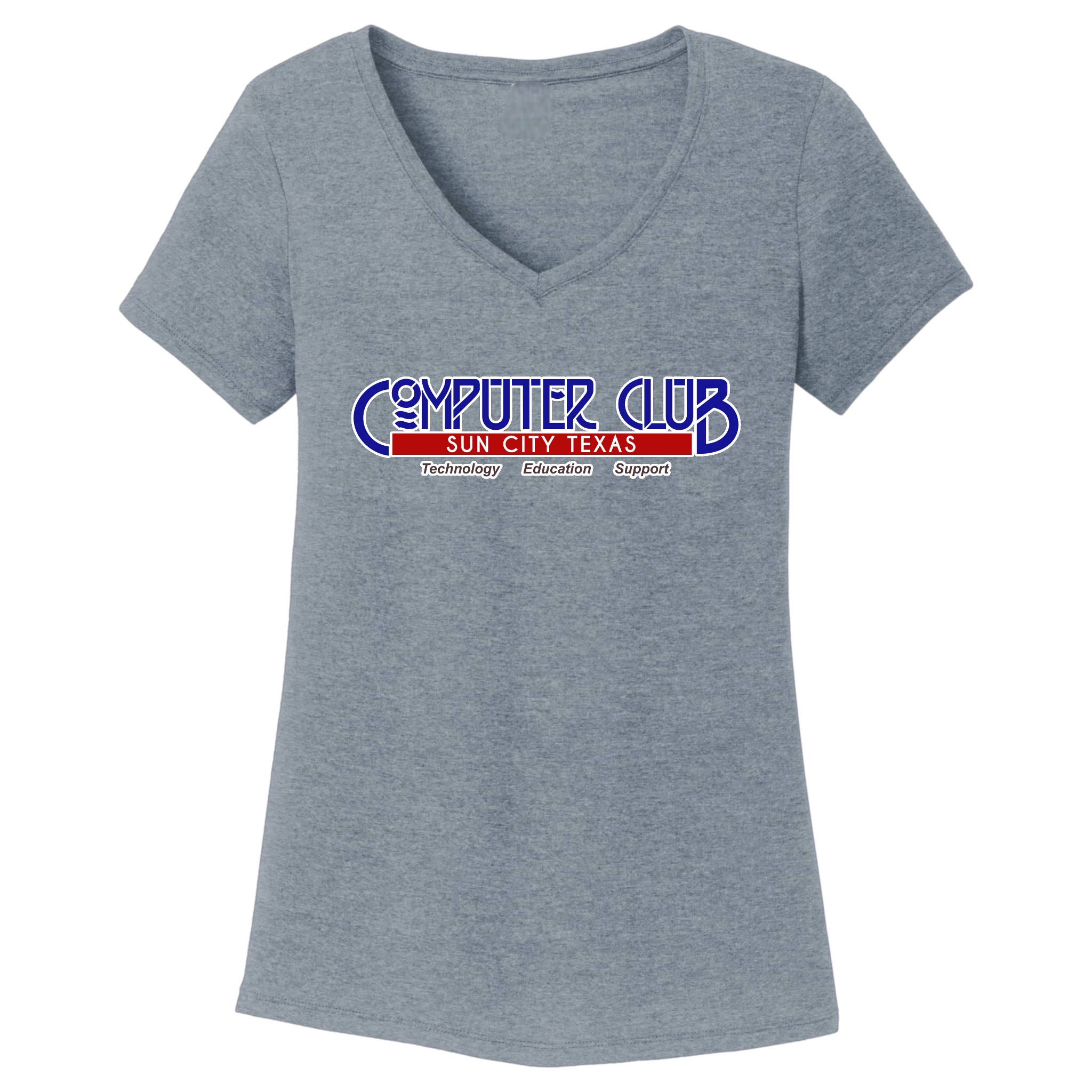 Computer Club Women's V-Neck T-Shirt Large Logo