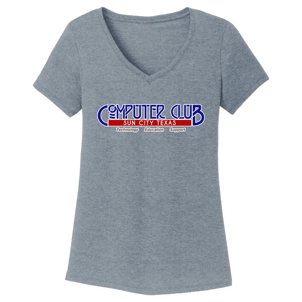 Computer Club Women's V-Neck T-Shirt Large Logo