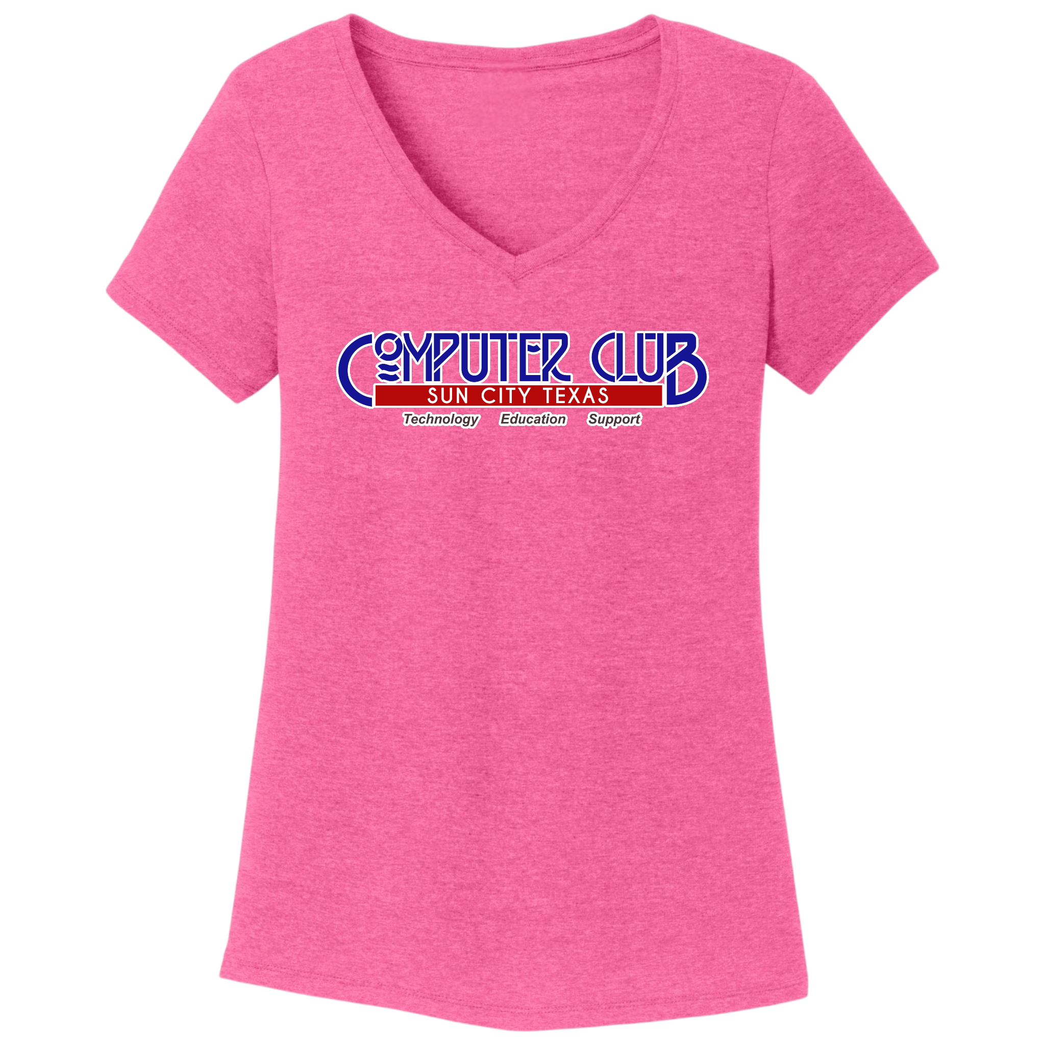 Computer Club Women's V-Neck T-Shirt Large Logo