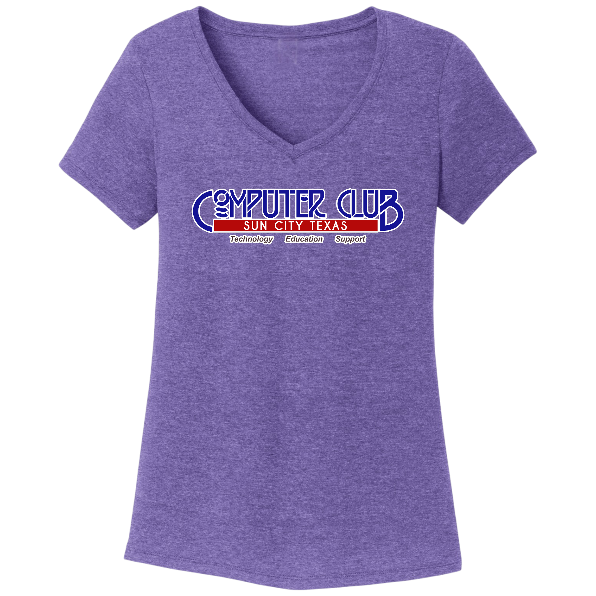 Computer Club Women's V-Neck T-Shirt Large Logo