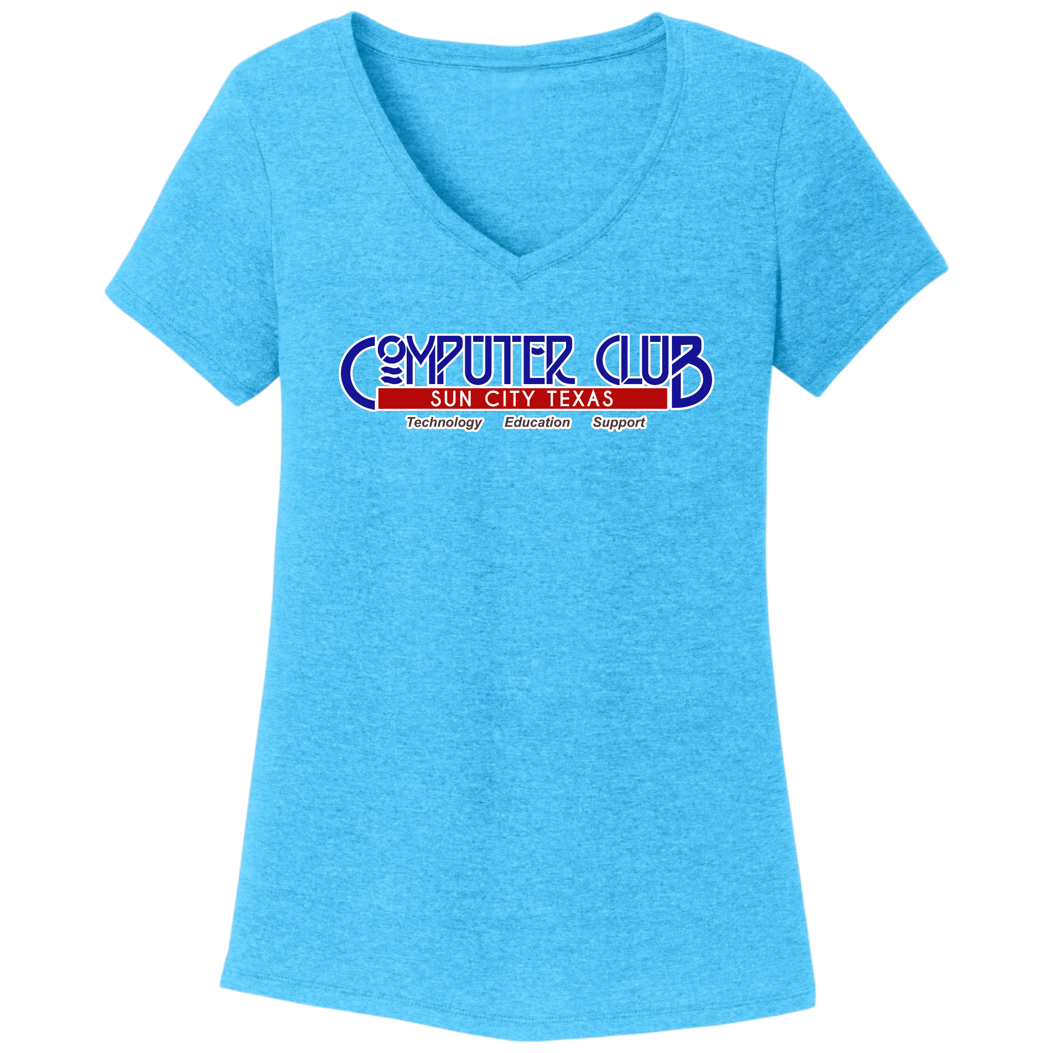 Computer Club Women's V-Neck T-Shirt Large Logo