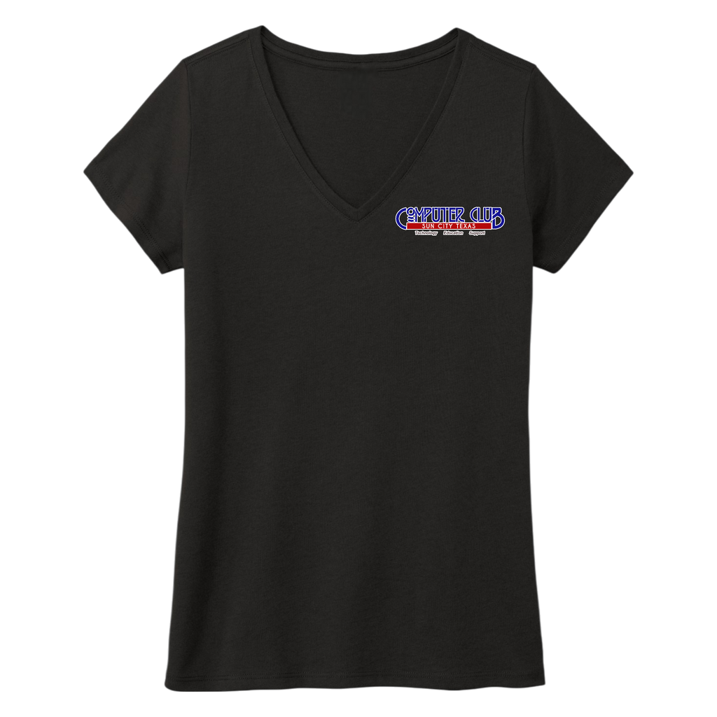 Computer Club Women's V-Neck T-Shirt Small Logo