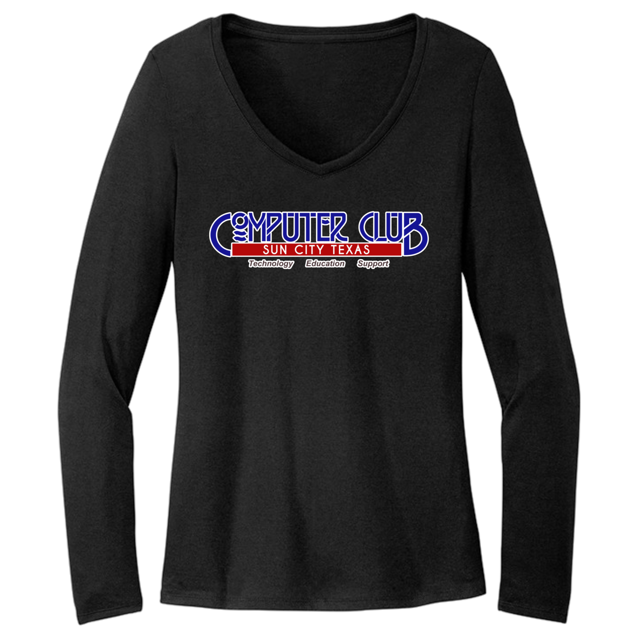 Computing Club Womens Long Sleeve T-Shirt Large Logo