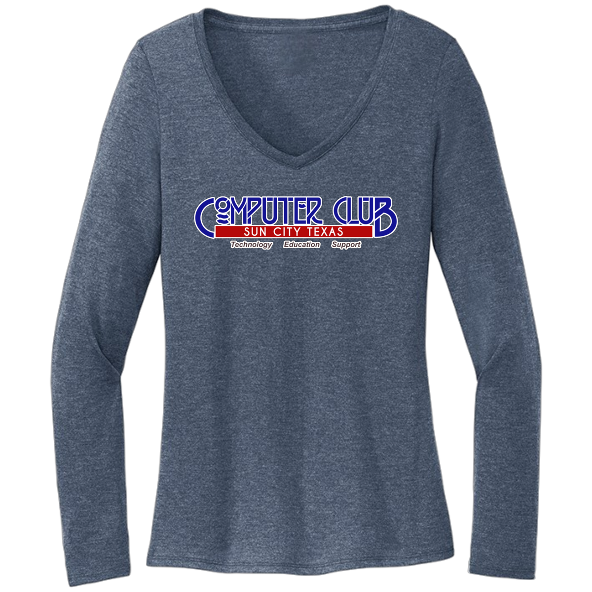 Computing Club Womens Long Sleeve T-Shirt Large Logo