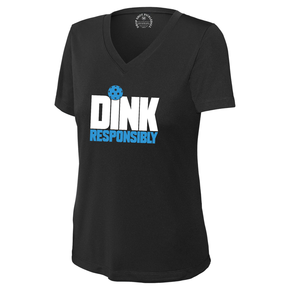 Dink Responsily Womens Short Sleeve V Neck Performance