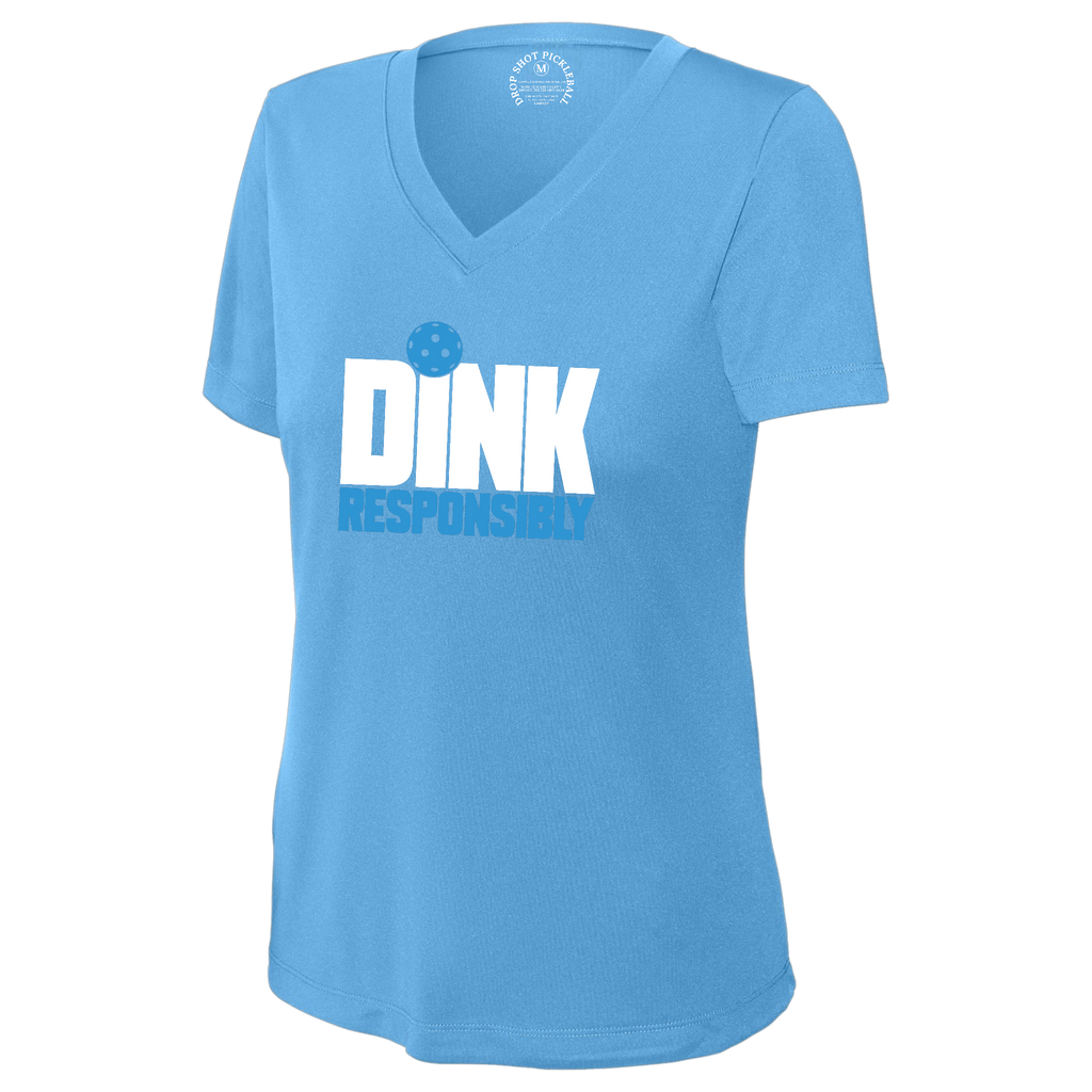Dink Responsily Womens Short Sleeve V Neck Performance