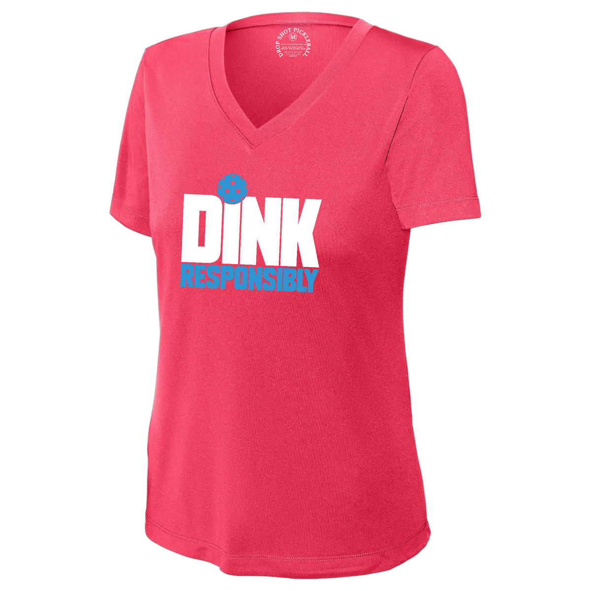 Dink Responsily Womens Short Sleeve V Neck Performance