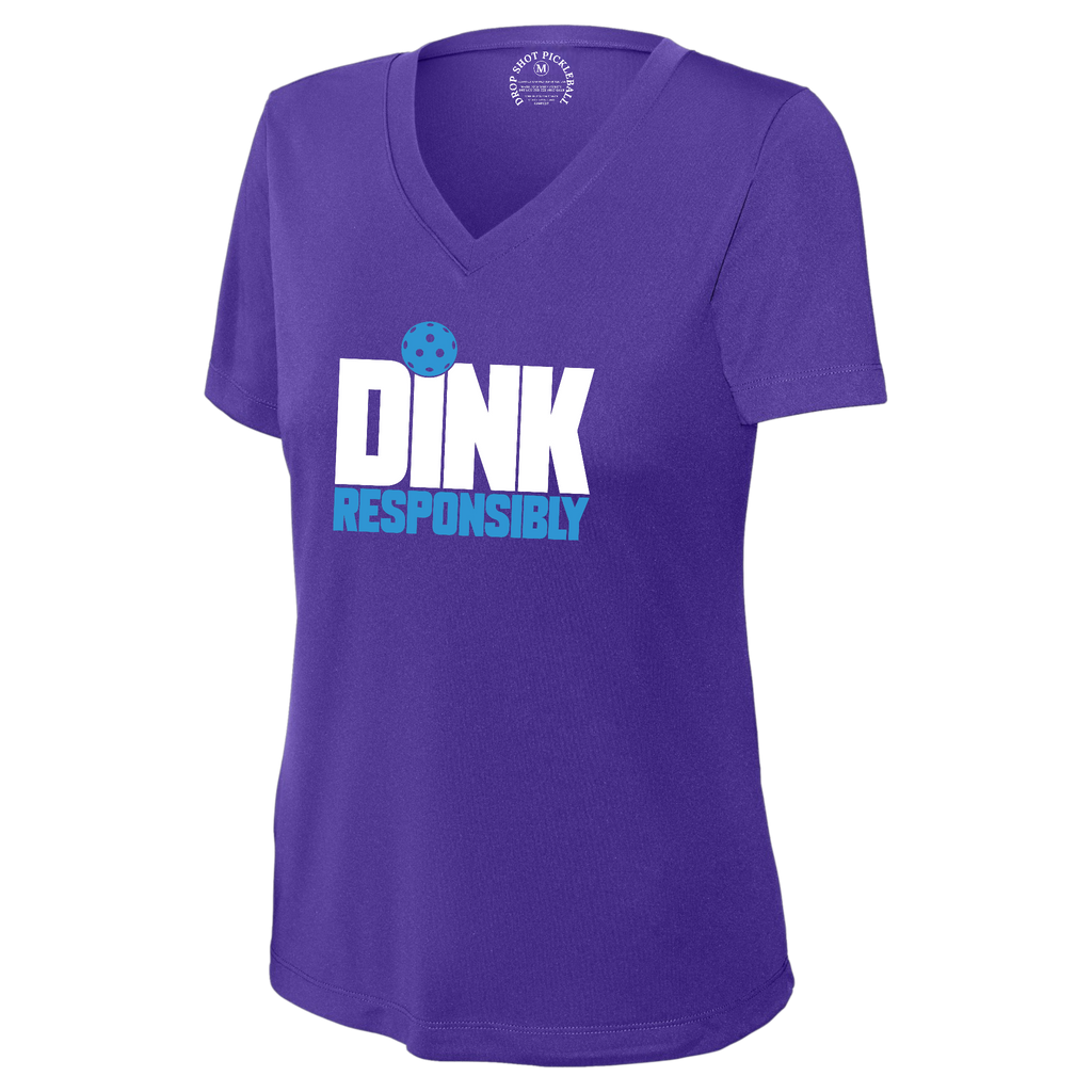 Dink Responsily Womens Short Sleeve V Neck Performance
