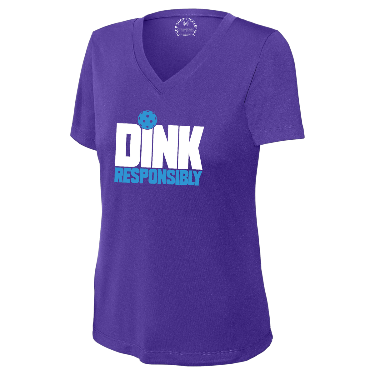 Dink Responsily Womens Short Sleeve V Neck Performance
