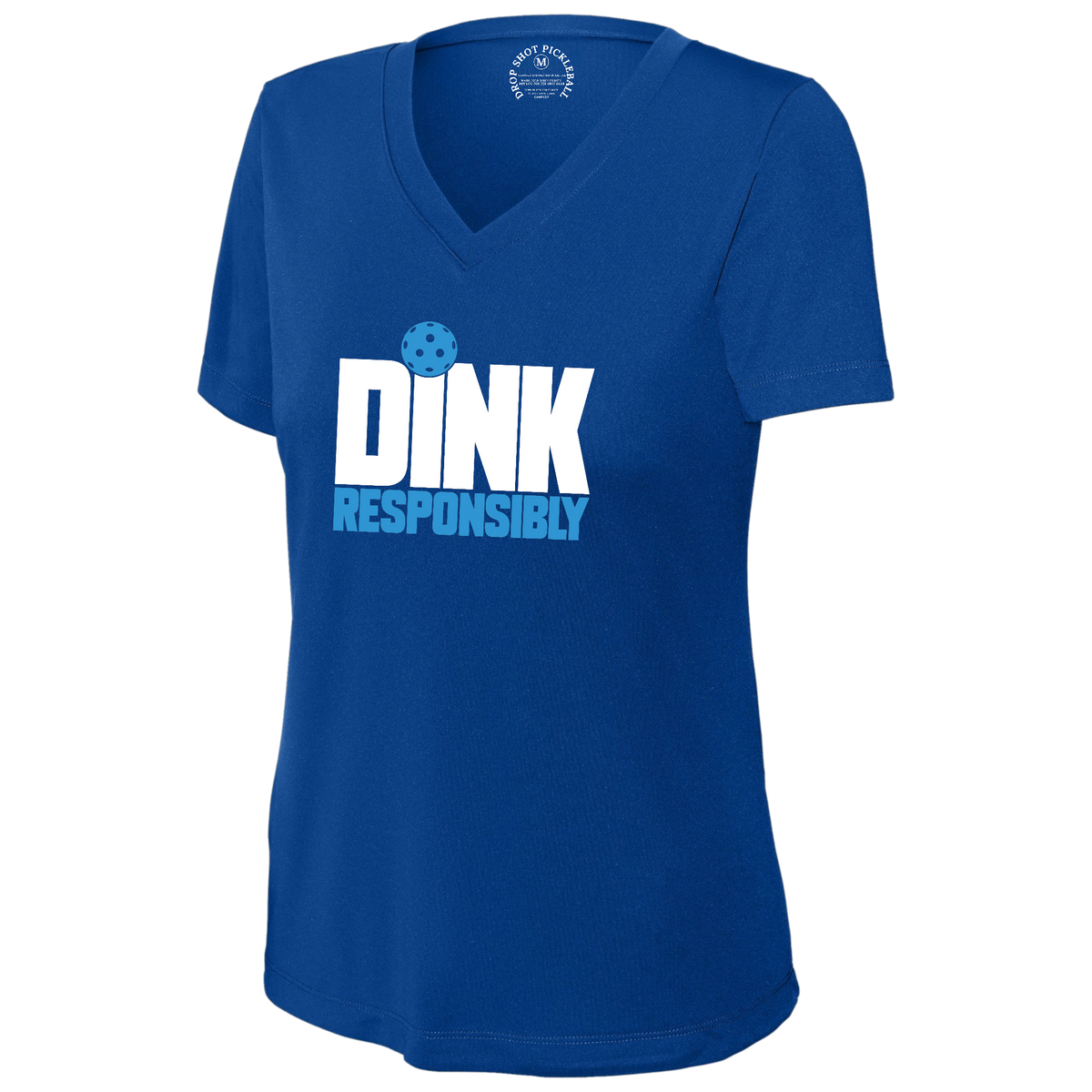 Dink Responsily Womens Short Sleeve V Neck Performance